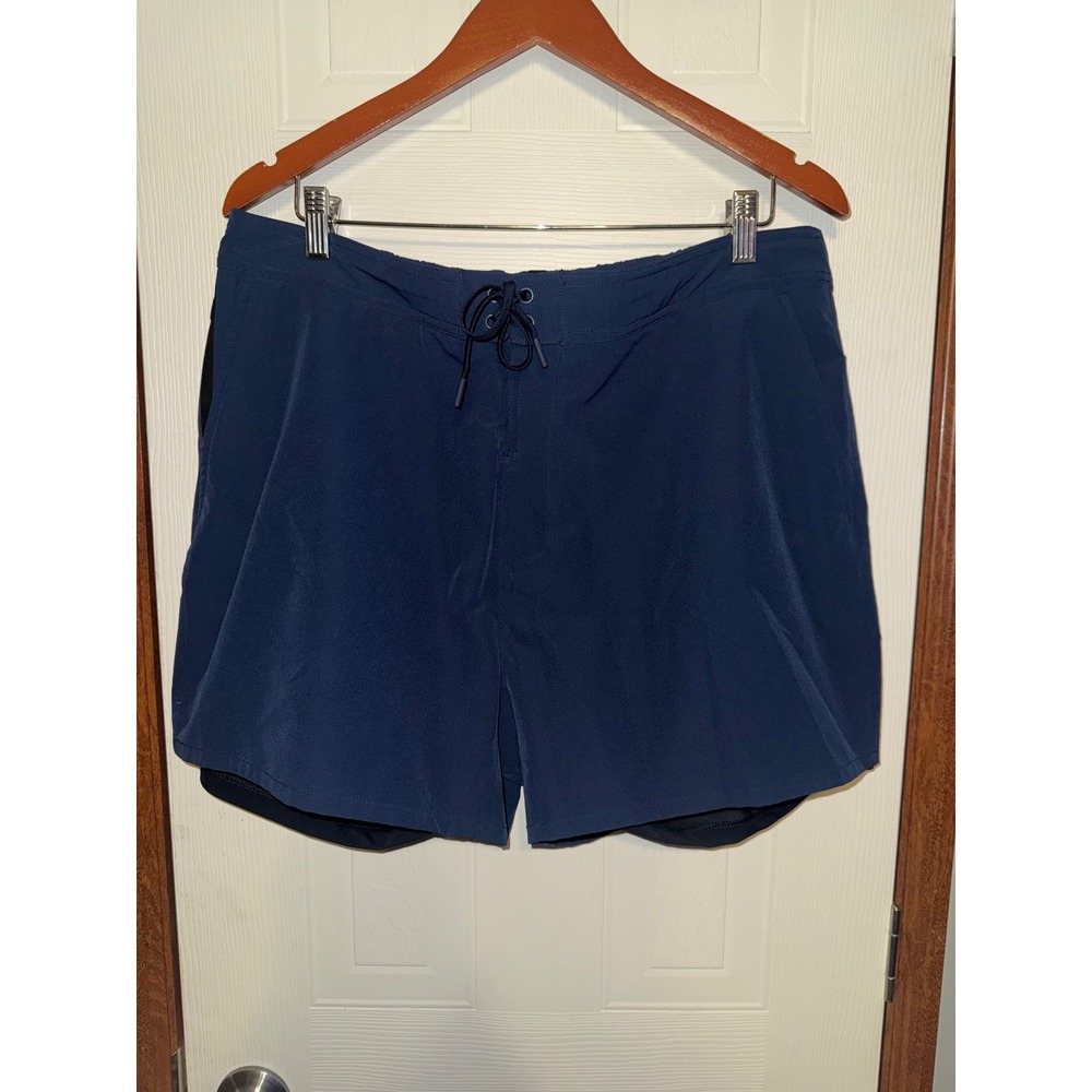 Ten Thousand Set Short Navy Blue Mens Size XL 2-in-1 Training Workout Shorts - Picture 2 of 13